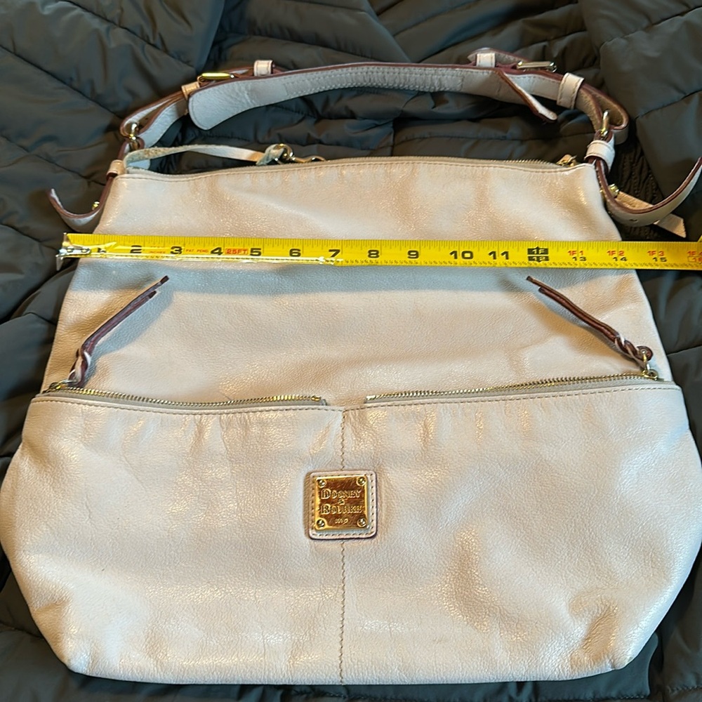 Dooney & Bourke Cream Leather Dillen Shoulder Bag